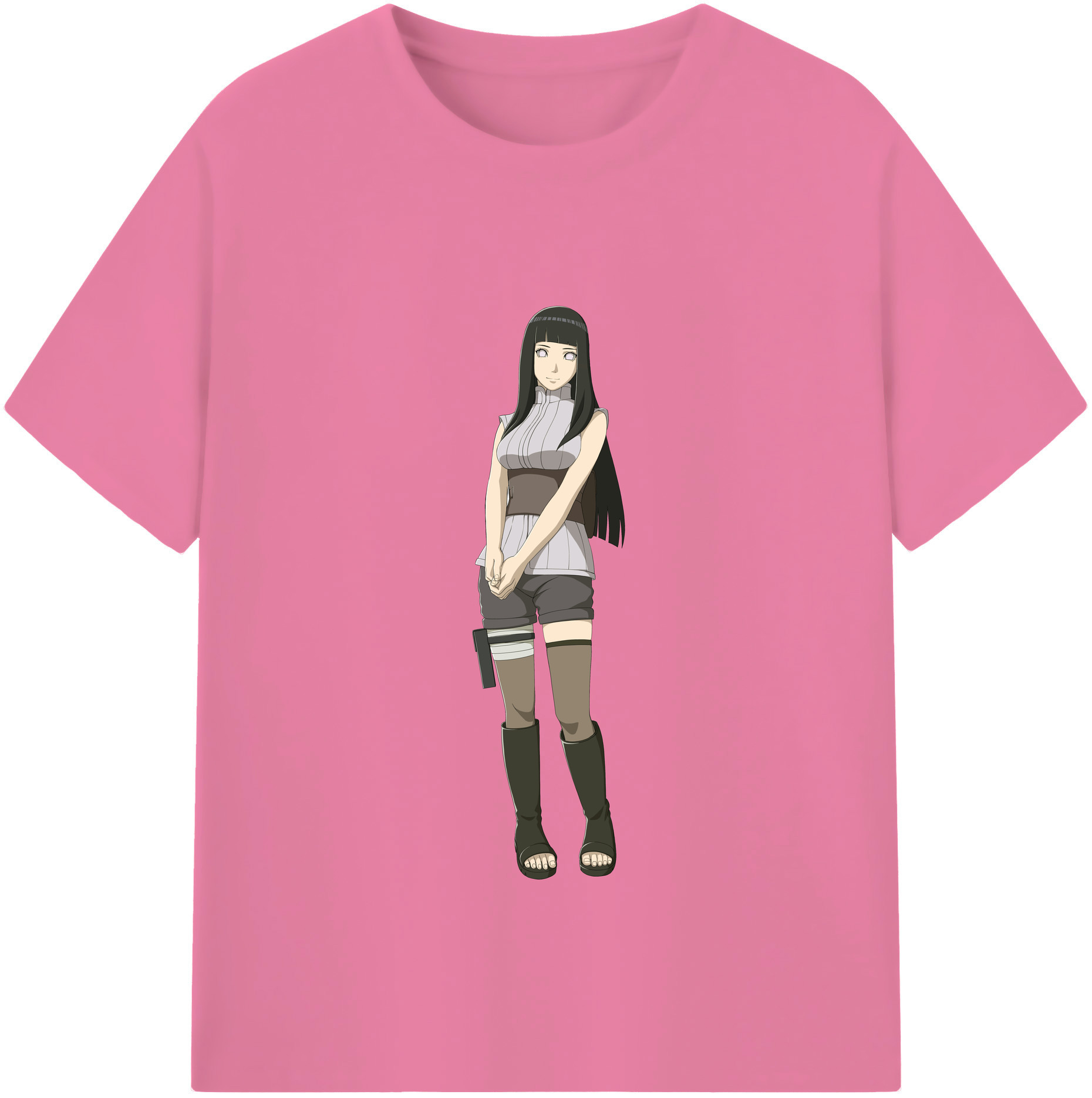 （画像用） NARUTO -ナルト- 日向ヒナタ Hyūga Hinata 綿100％半袖Tシャツ（フロントプリント）